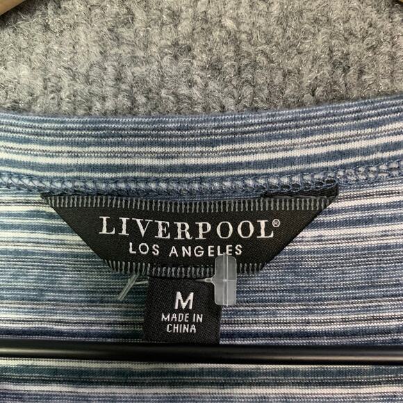 NEW Liverpool Los Angeles‎ Short Sleeve Striped Henley T-Shirt SZ M - Picture 6 of 7